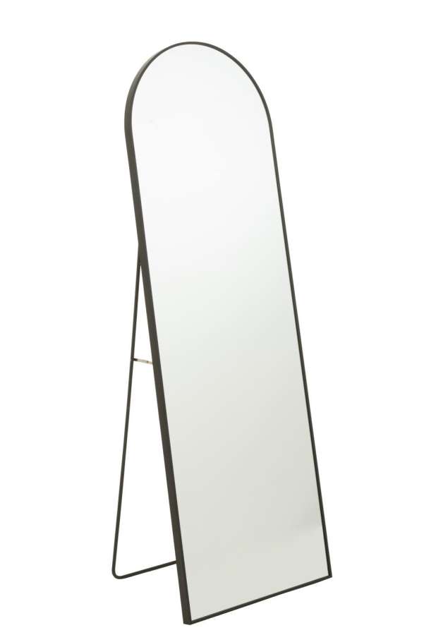 MIRROR ON FOOT ROUNDED GL/MET BL