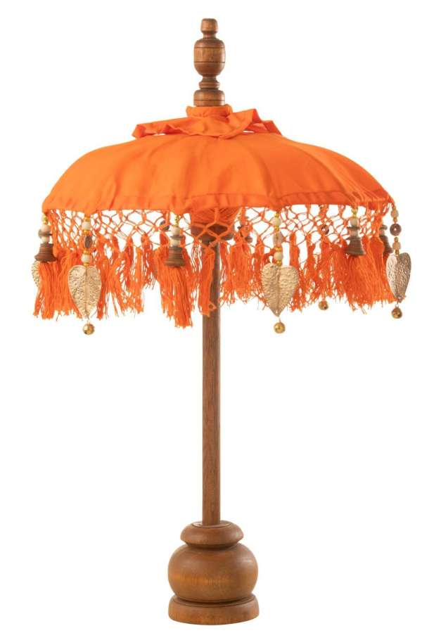 PARASOL DAYU COTTON/WOOD ORANGE SMALL