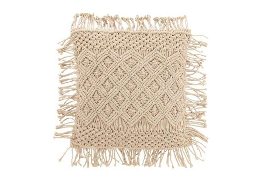 CUSHION COSY DIAMOND COTTON BEIGE