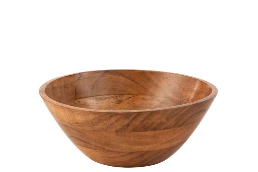 BOWL ACACIA WOOD DARK NATURAL MEDIUM