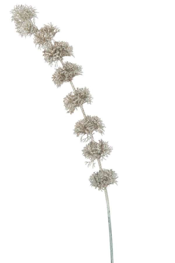 BRANCH BELLS OF IRELAND +GLITTERS PLASTIC LIGHT GREEN