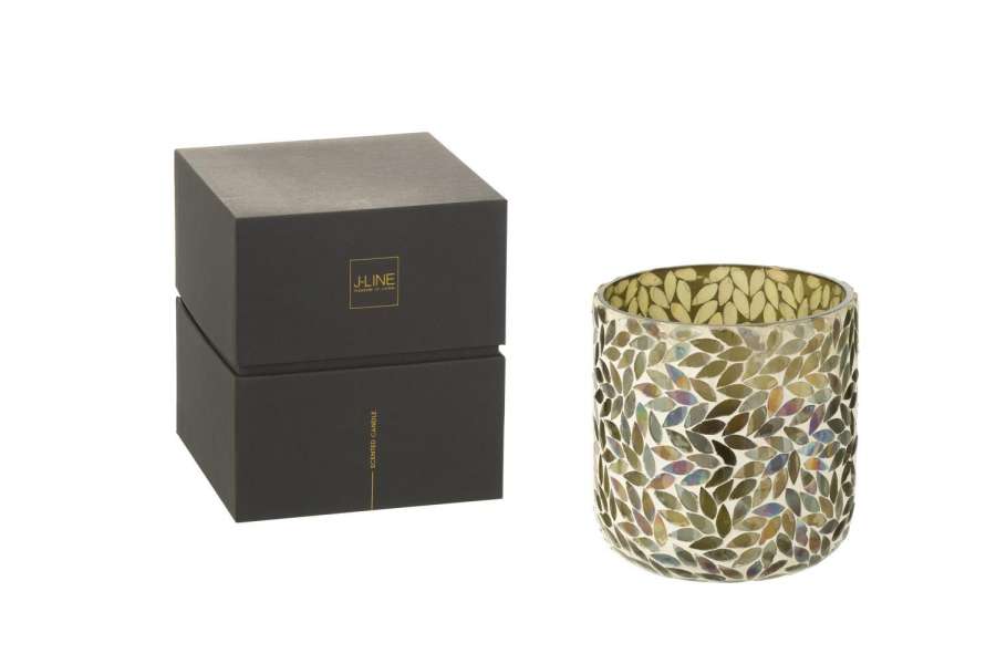 SCENTED CANDLE TEA&HERBS WAX GREEN MEDIUM-70HOURS