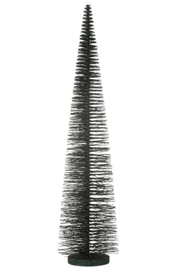 CHRISTMAS TREE DECO GLITTERS PLASTIC DARK GREEN LARGE