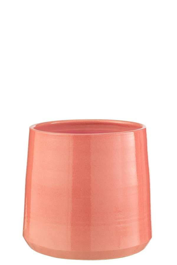 FLOWERPOT ROUND CERAMIC PINK LARGE