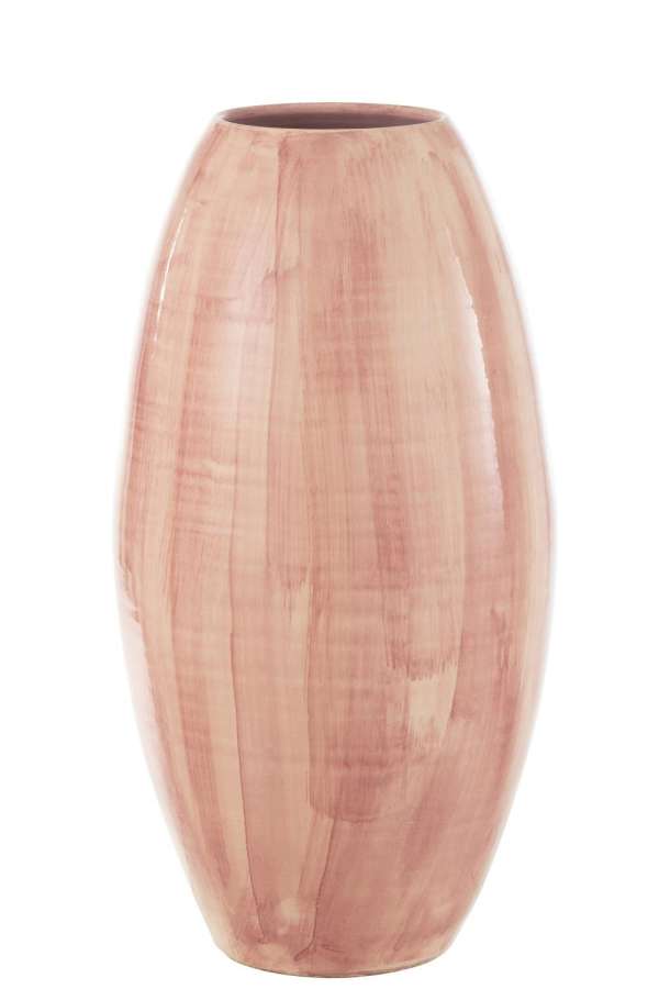 VASE HAND PAINTED CERAMIC ROSE