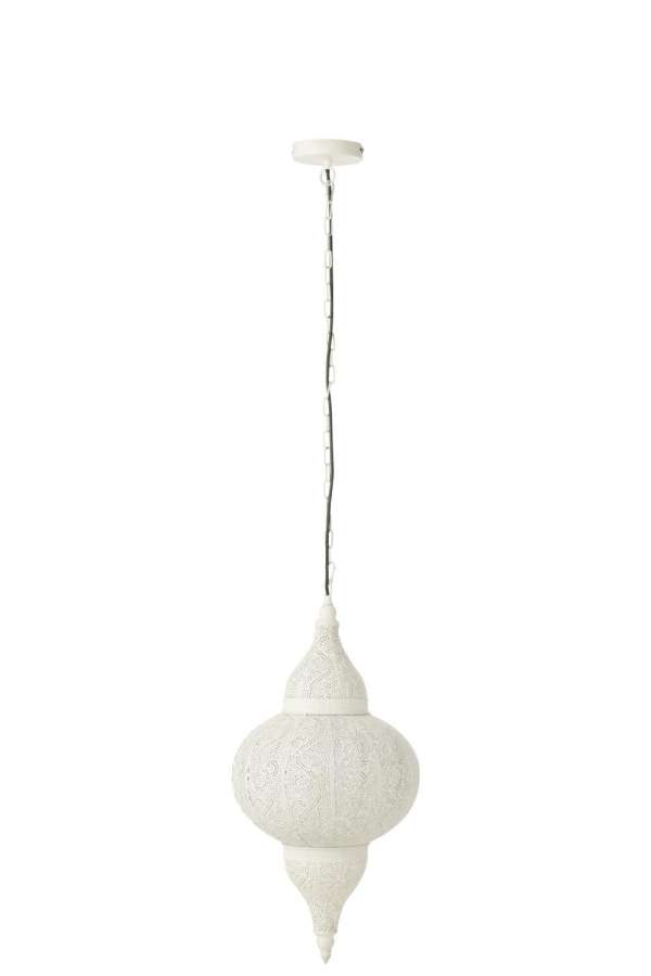 HANGING LAMP BORE METAL WHITE SMALL
