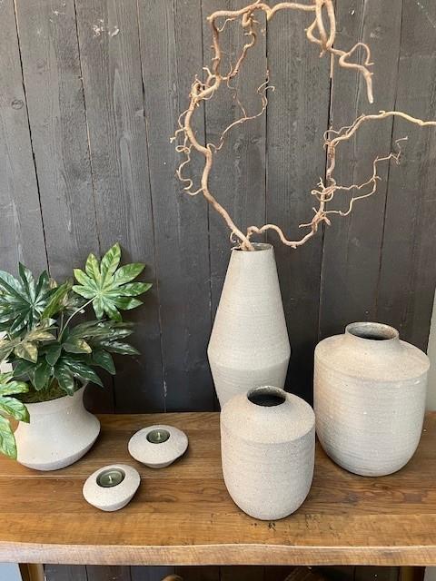 Lysholder Keramikk Stor 12X5Cm