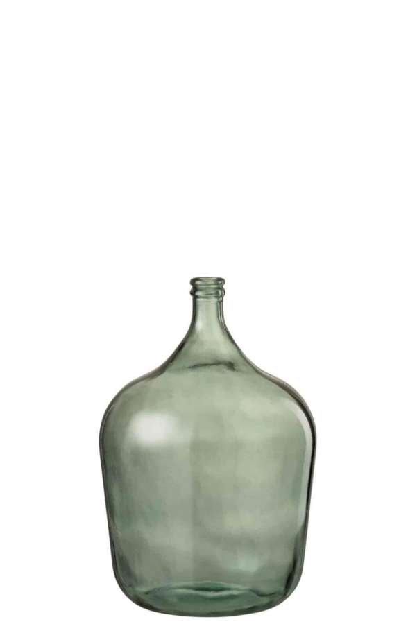 VASE CARAFE GLASS GREEN LARGE