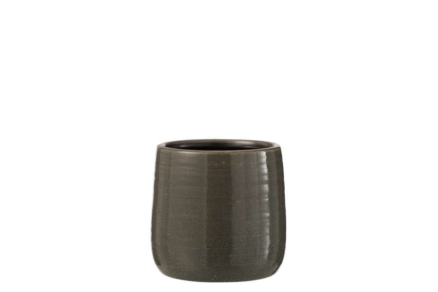 FLOWERPOT REGULAR CERAMIC GREY SMALL