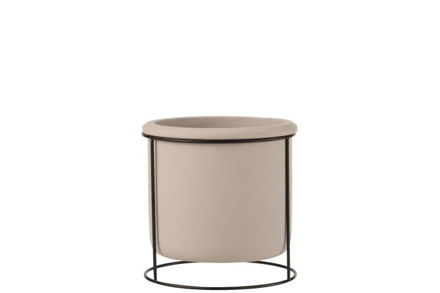 FLOWER POT SUSPENDED CEMENT TAUPE SMALL