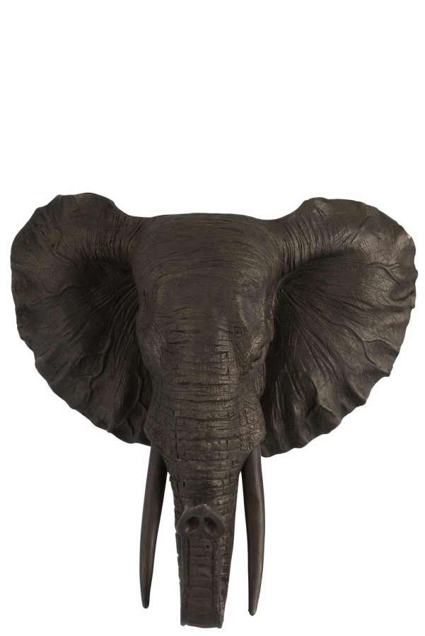 ELEPHANT HANGING POLY BROWN