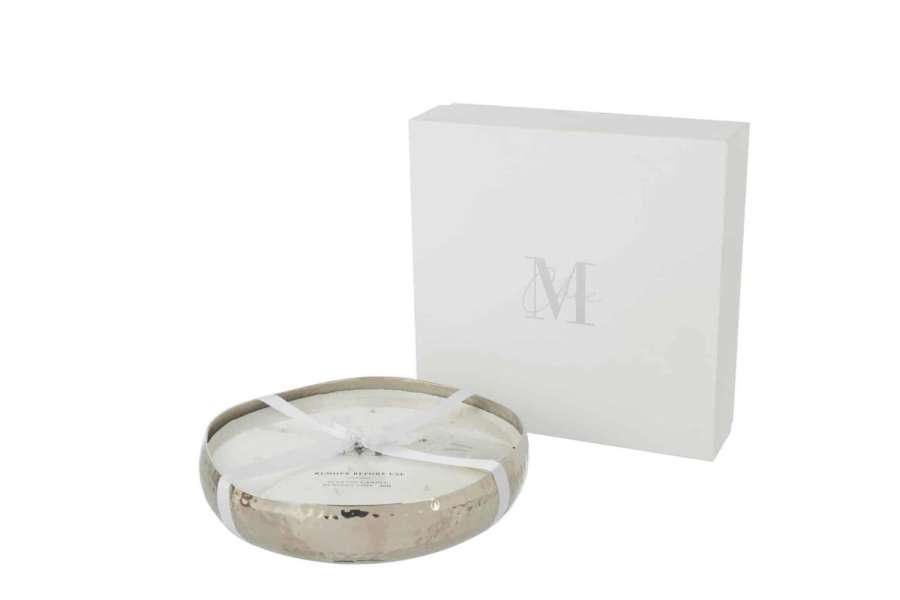SCENTED CANDLE M-CHIC METAL SILVER LARGE-44H
