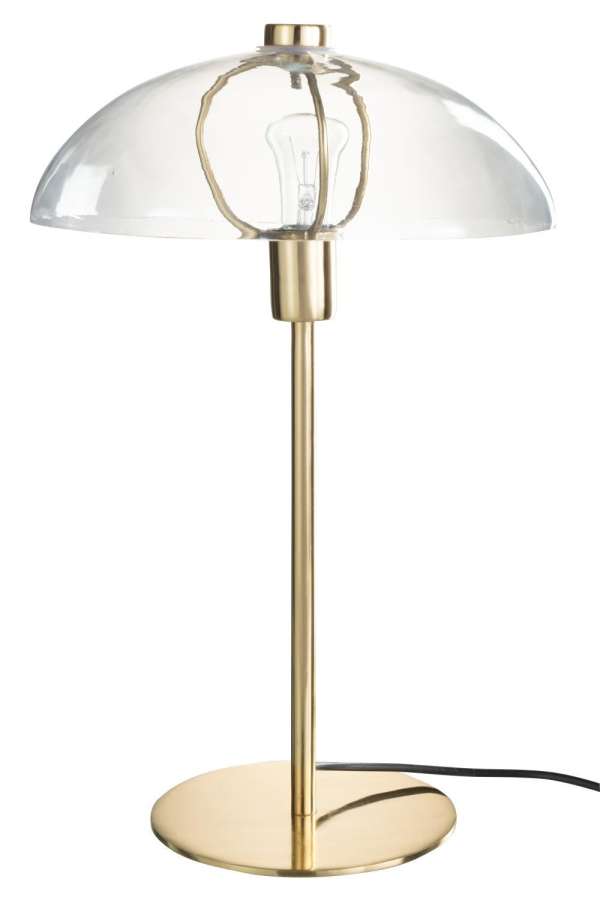 TABLE LAMP JEFF METAL/GLASS TRANSPARENT/GOLD