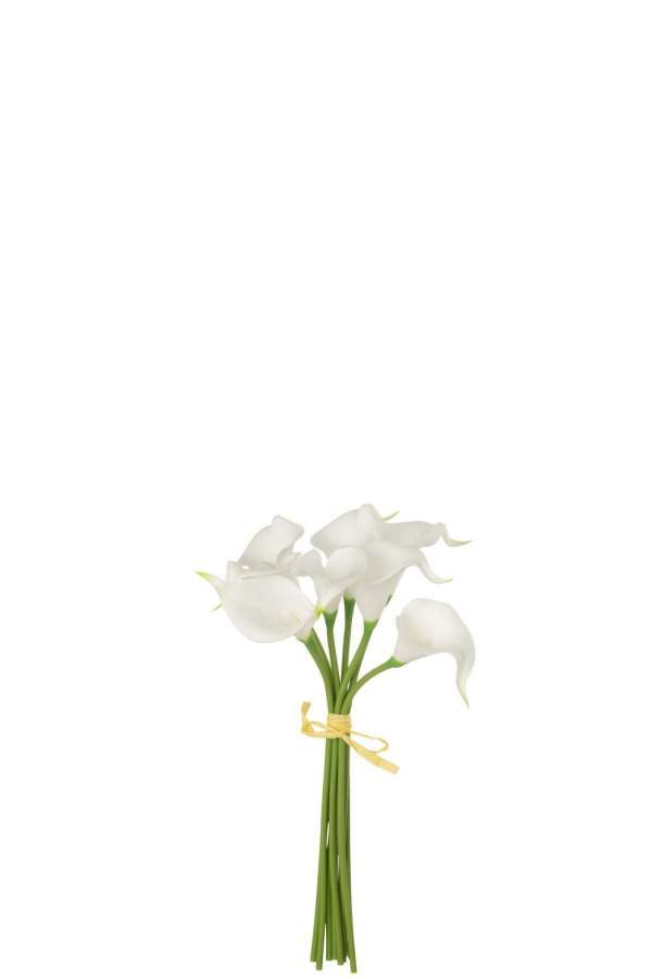 BOUQUET CALLA LILY 8PIECES PLASTIC WHITE SMALL