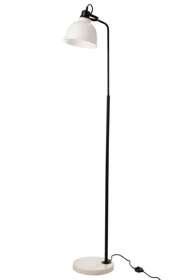 FLOOR LAMP MAGALI STEEL/GLASS WHITE