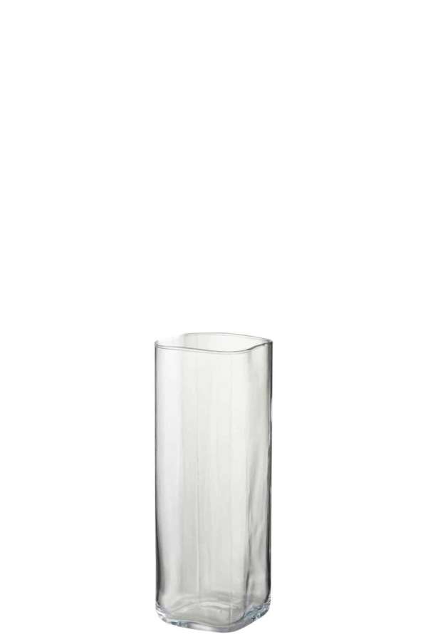 VASE RIGHT SQUARE TRANSPARENT SMALL