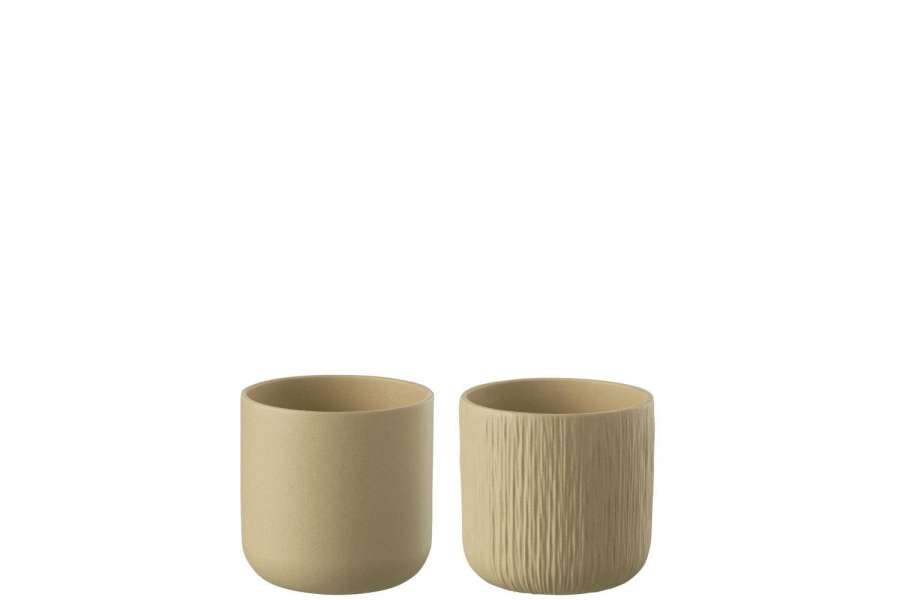FLOWERPOT GEN CERAMIC BEIGE EXTRA SMALL ASSORTMENT OF 2