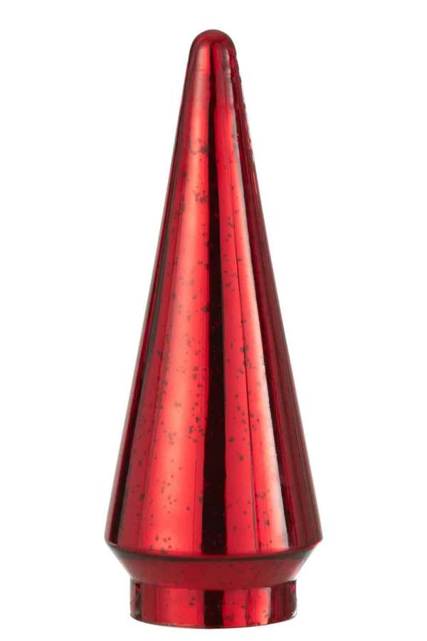 XMAS TREE LED GLASS RED LARGE