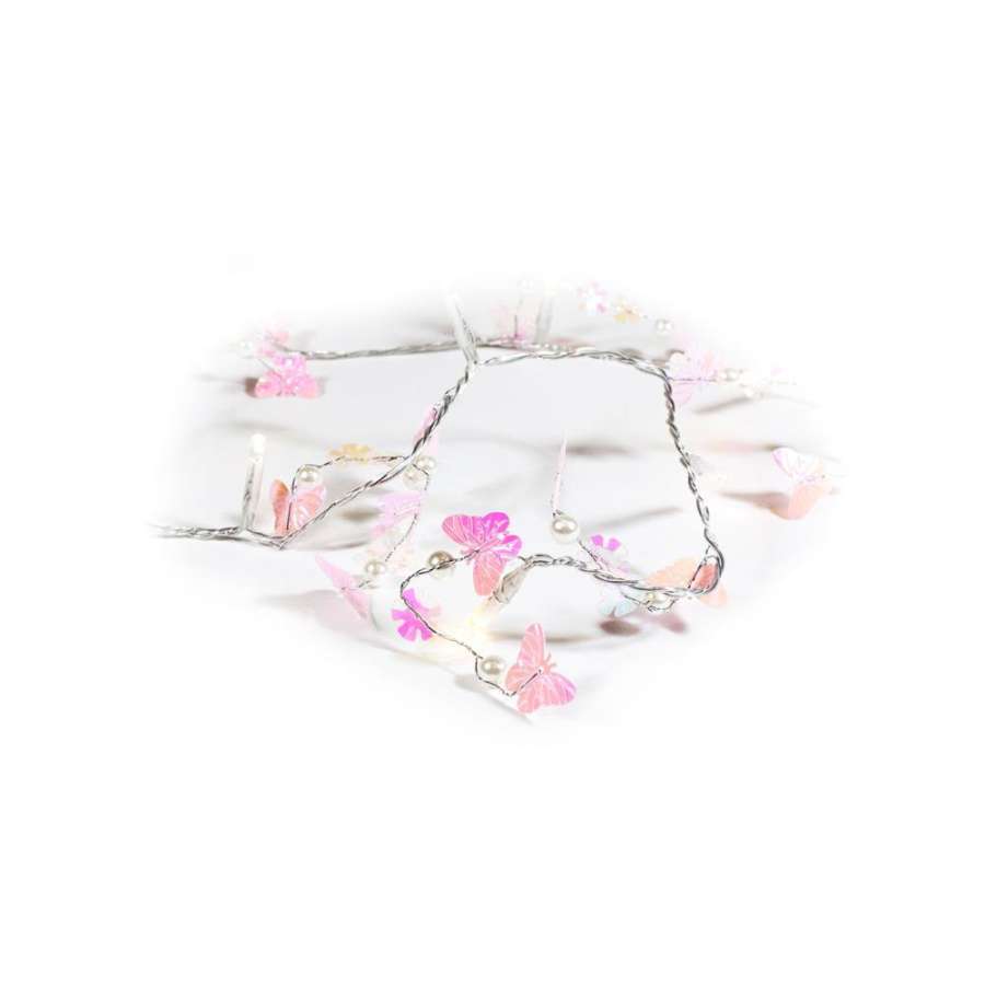 Lysslynge M/Bat Sommerfugler Rosa 2M