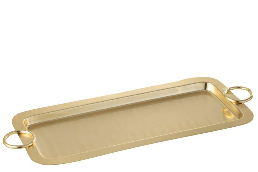 TRAY MILE MAT METAL GOLD LARGE