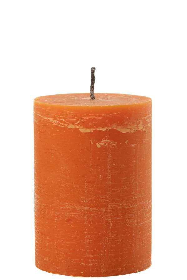 OUTDOOR CANDLE PILLAR PARAFFIN ORANGE MEDIUM-95HOURS