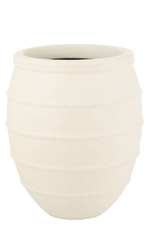 FLOWER POT TERRACOTTA WHITE