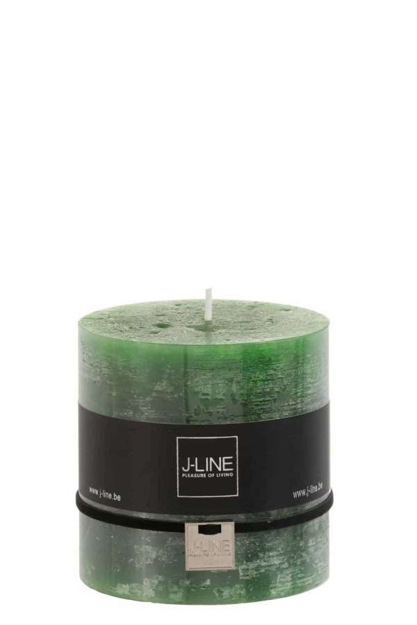 CYLINDER CANDLE LIGHT GREEN -64H