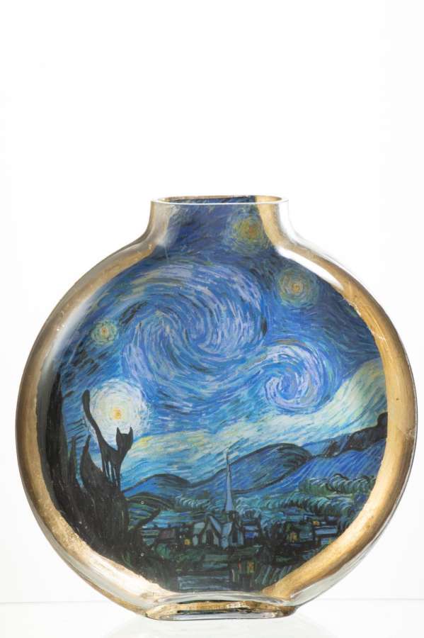 LES CHARTISTES VASE INSPIRÉ PAR LA NUIT ÉTOILÉE LARGE