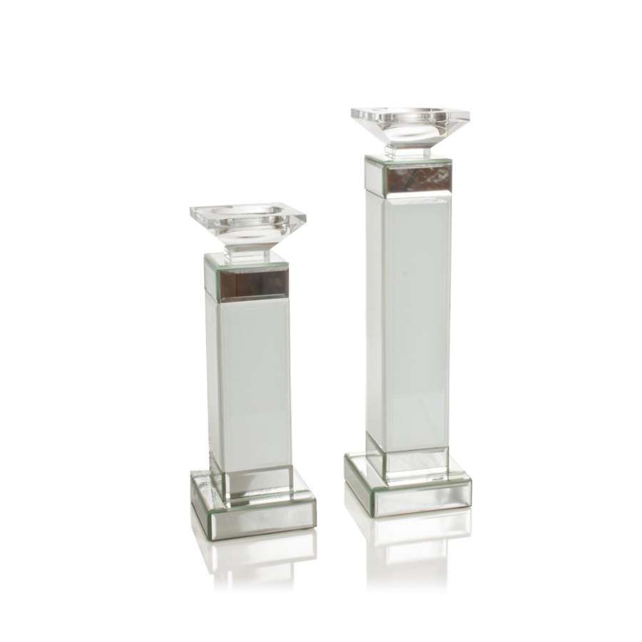 Lysestake Hvit/Bling Stor 12X44Cm