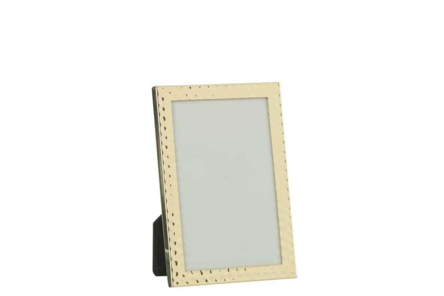 PHOTO FRAME HAMMERED BORDER 13X18 METAL GOLD MEDIUM