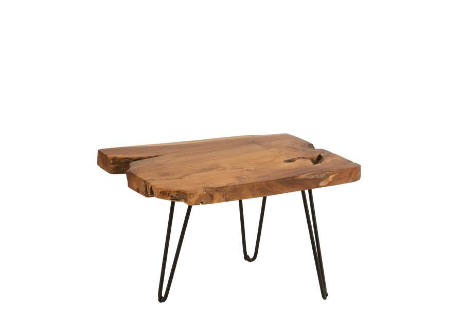 SIDETABLE IRREGULAR TEAK WOOD BROWN