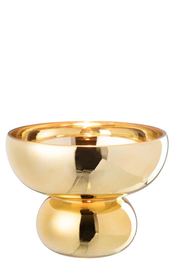 BOWL ROUNDED FOOT GLASS GOLD