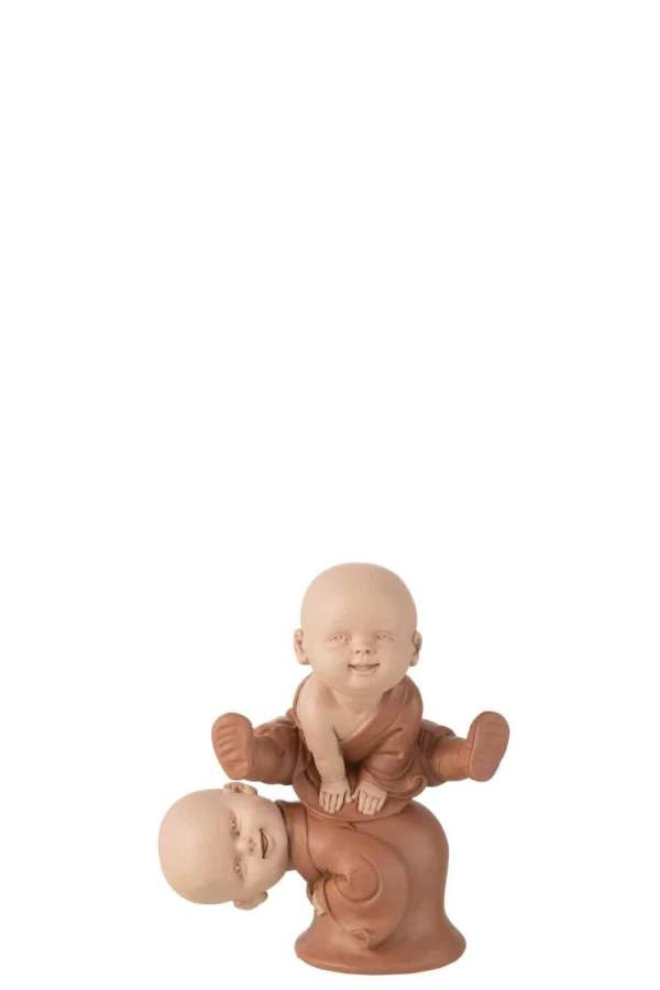 MONK JUMPING POLYRESIN BROWN