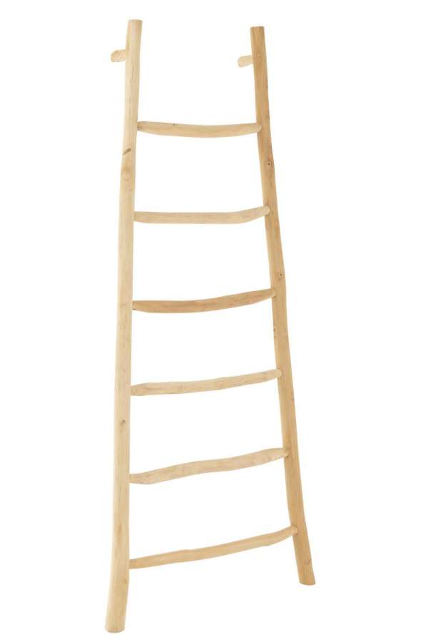 LADDER 6 STEPS TEAK WOOD NATURAL
