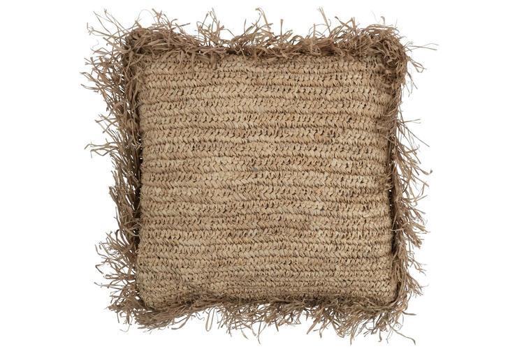 CUSHION JEFF SQUARE RAFFIA NATURAL LARGE