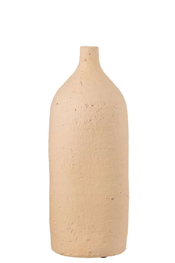 VASE ENYA BOTTLE CERAMIC BEIGE LARGE