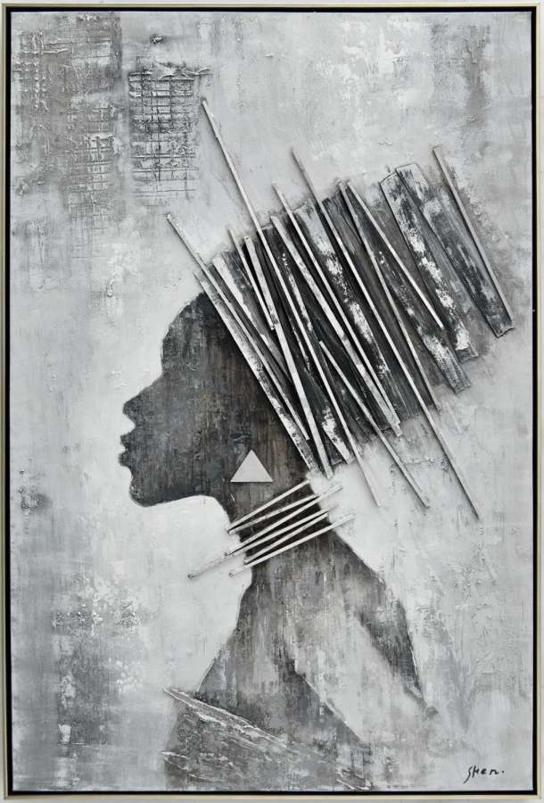 Maleri m/ramme 80x120cm