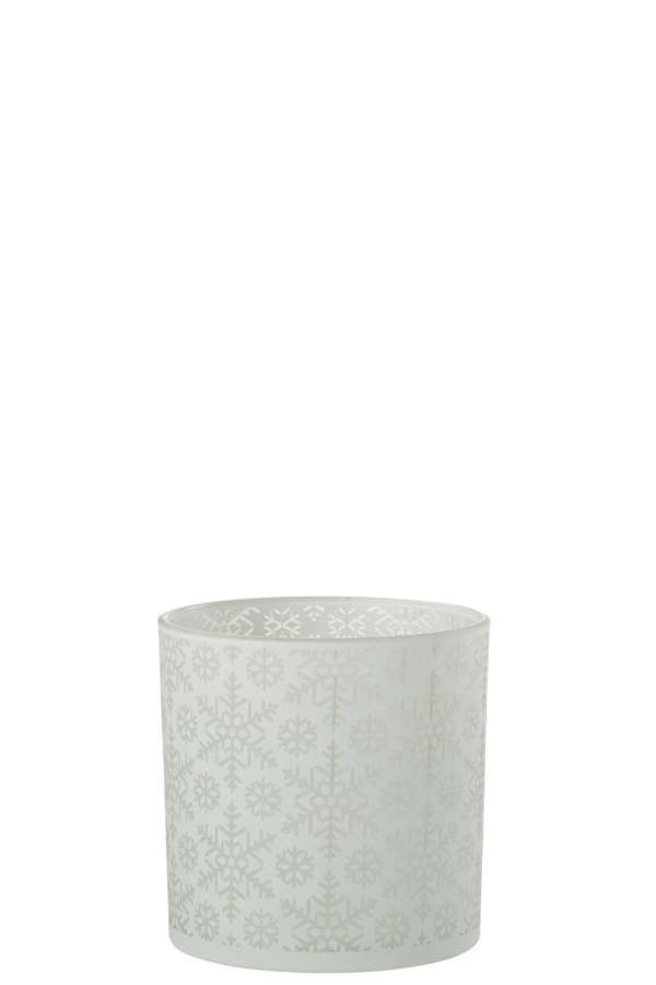 HURRICANE SNOW GLASS WHITE LARGE