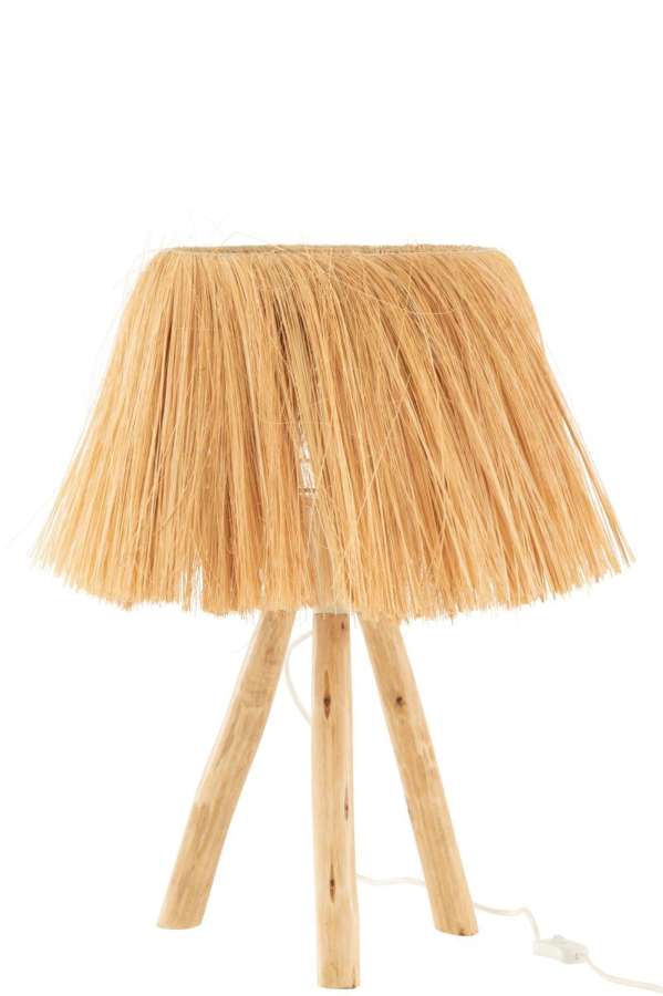 TABLE LAMP BAHAMAS WOOD/GRASS NATURAL