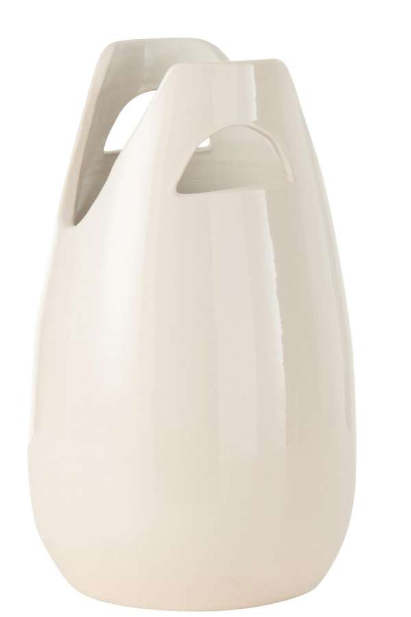 VASE HANDLE CERAMIC WHITE LARGE