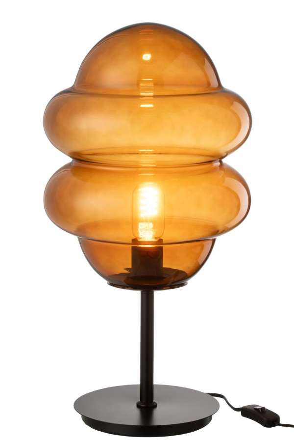 TABLE LAMP HONEY SPOON GLASS BROWN