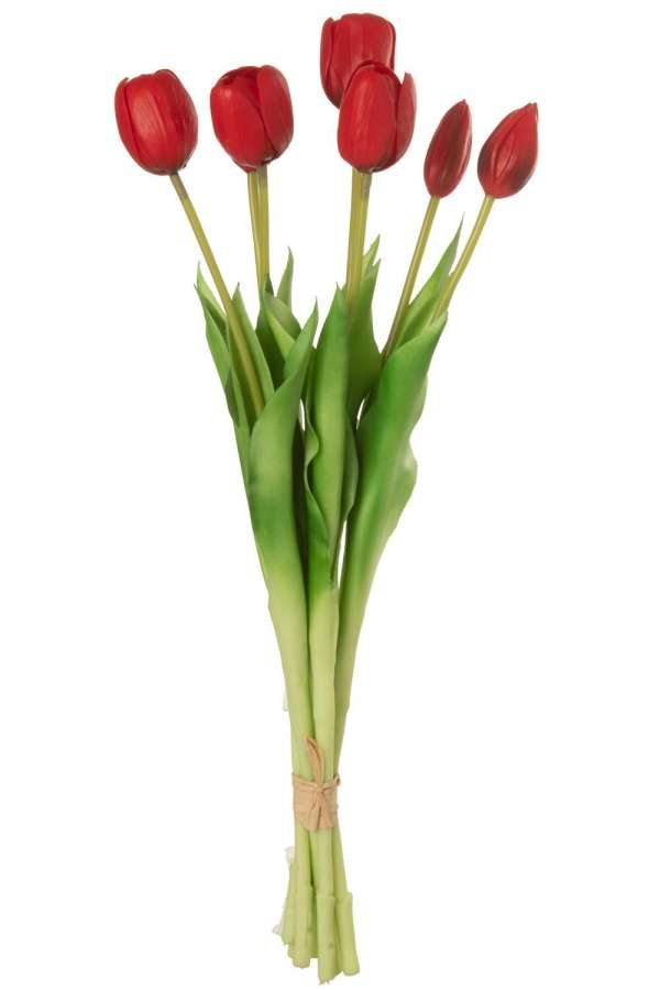 BOUQUET TULIPS 7PIECES PU RED LARGE
