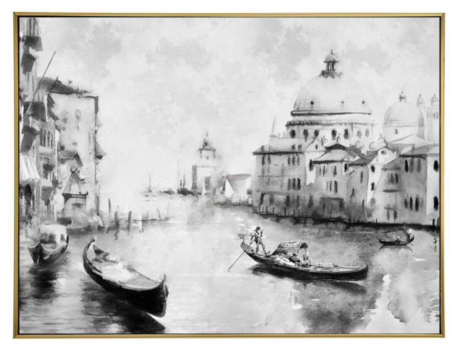 Maleri m/ramme 120x90cm