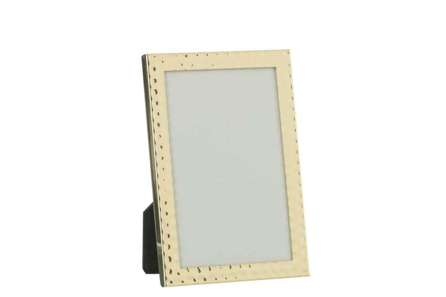 PHOTO FRAME HAMMERED BORDER 15X20 METAL GOLD LARGE
