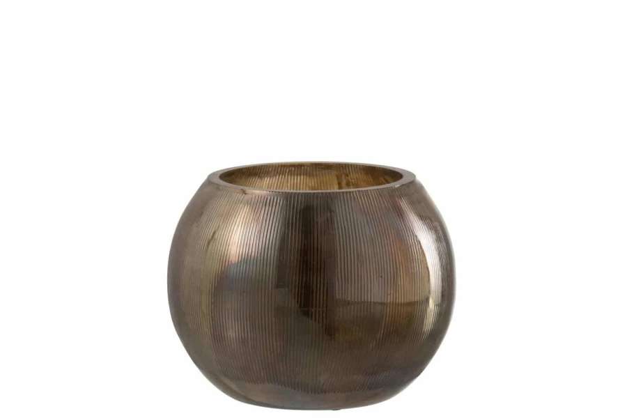 HURRICANE LINES GLASS DARK BROWN LARGE