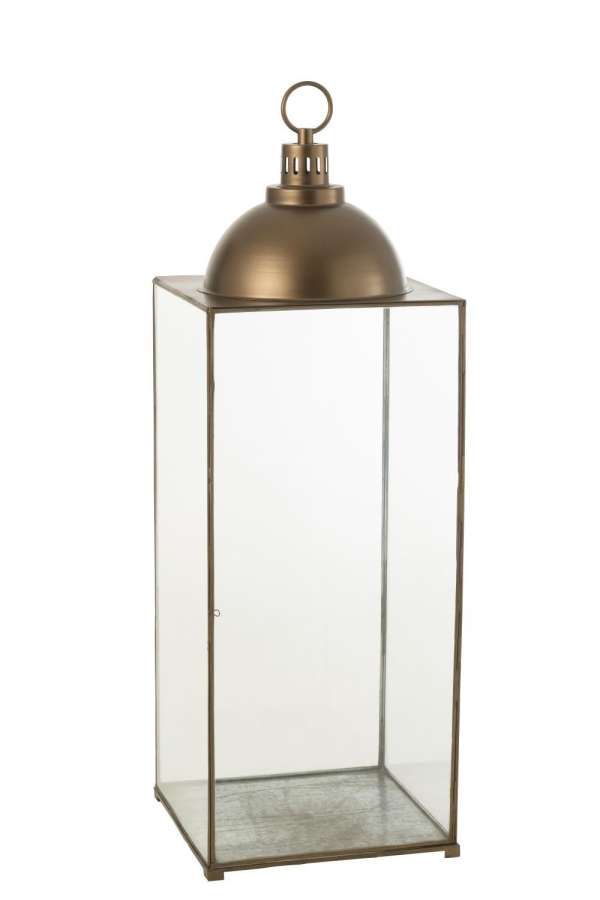 LANTERN HAGRID GLASS/IRON BRONZE L