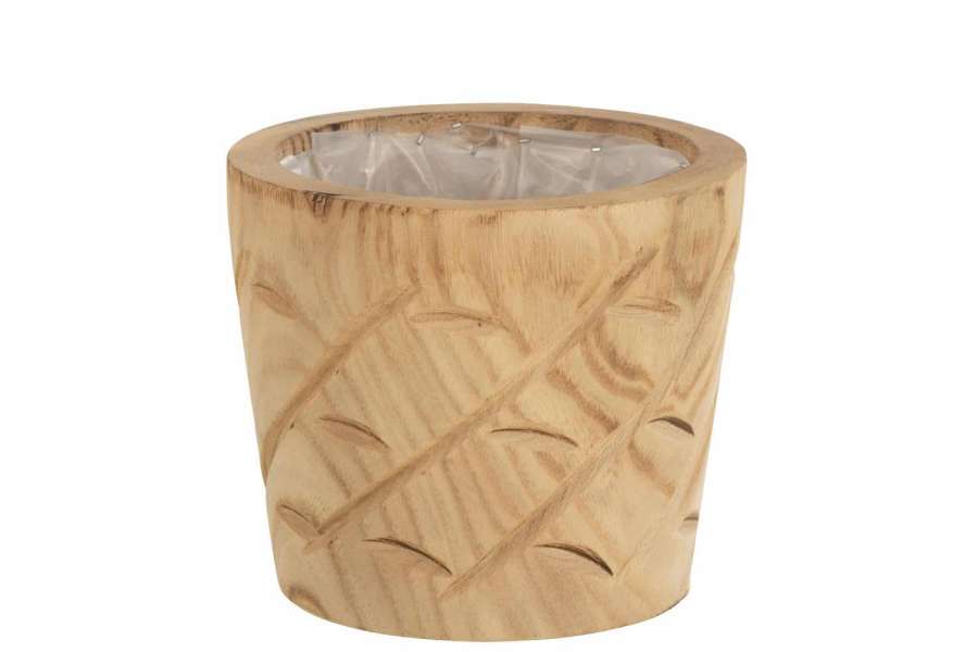 PLANTER SLOTS WOOD NATURAL MEDIUM