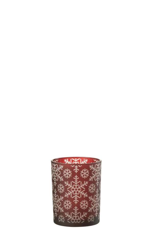 HURRICANE SNOW GLASS RED SMALL