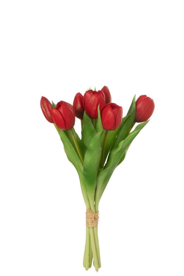 BOUQUET TULIPS 7PIECES PU RED SMALL