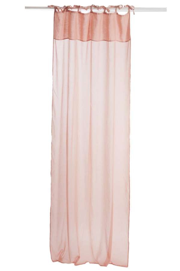 CURTAIN COTTON VOILE+LINEN PEACH PINK